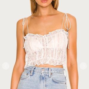 NWT For Love & Lemons Jules Lace Crop Top